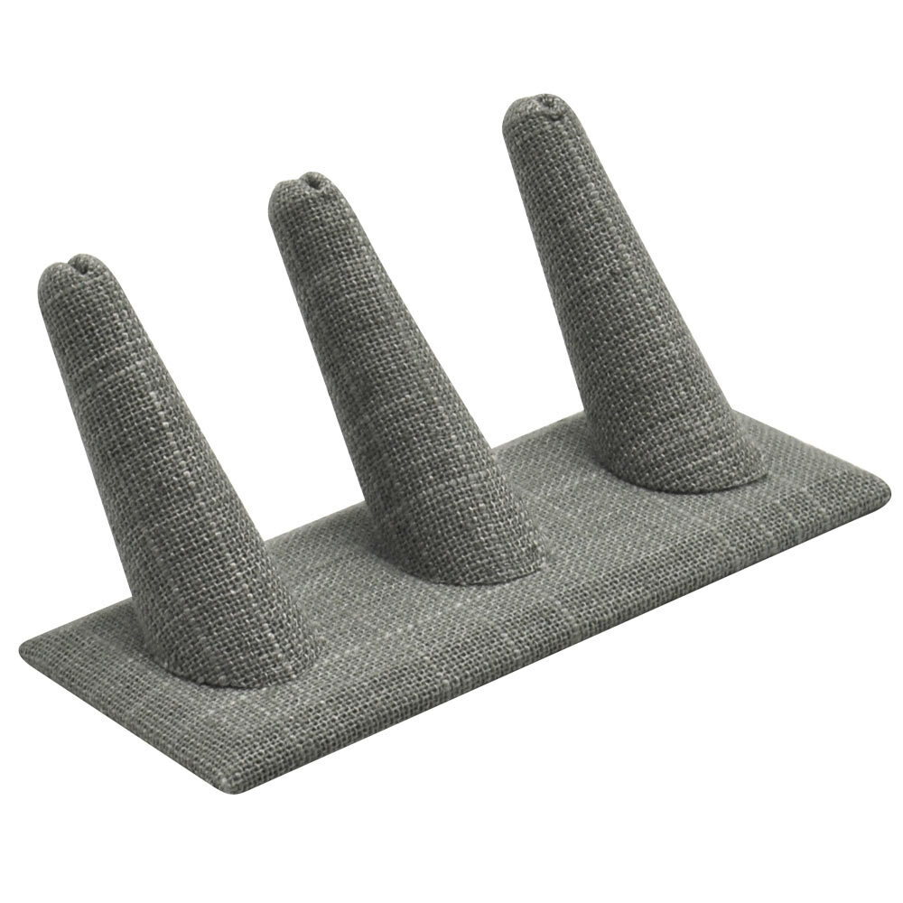 Grey Finger Ring Display Stand Jewelry Ring Display Countertop Display Showcase