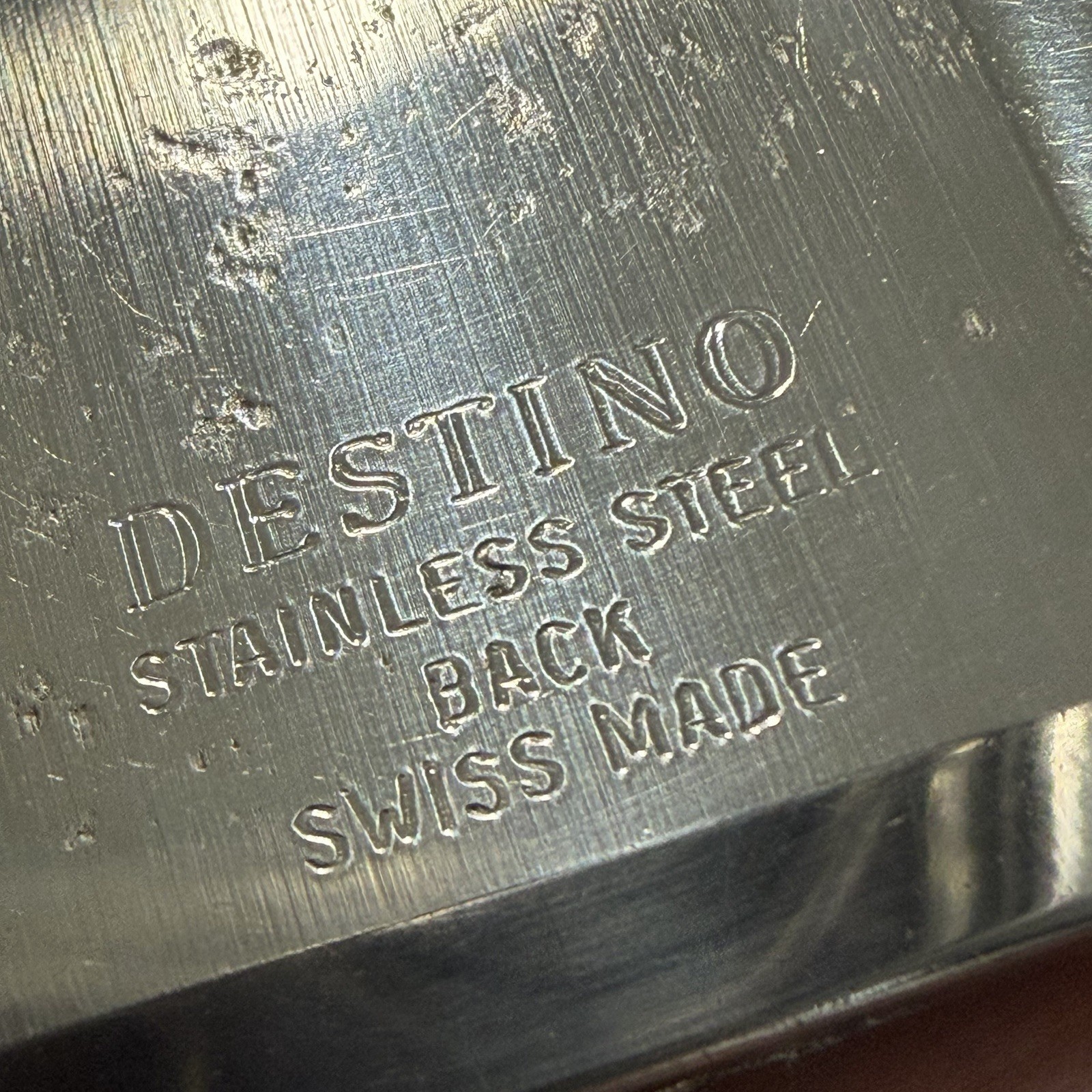 Vintage Ralph Destino 28mm Square Tank Case 10k Gold Plated No Movement!