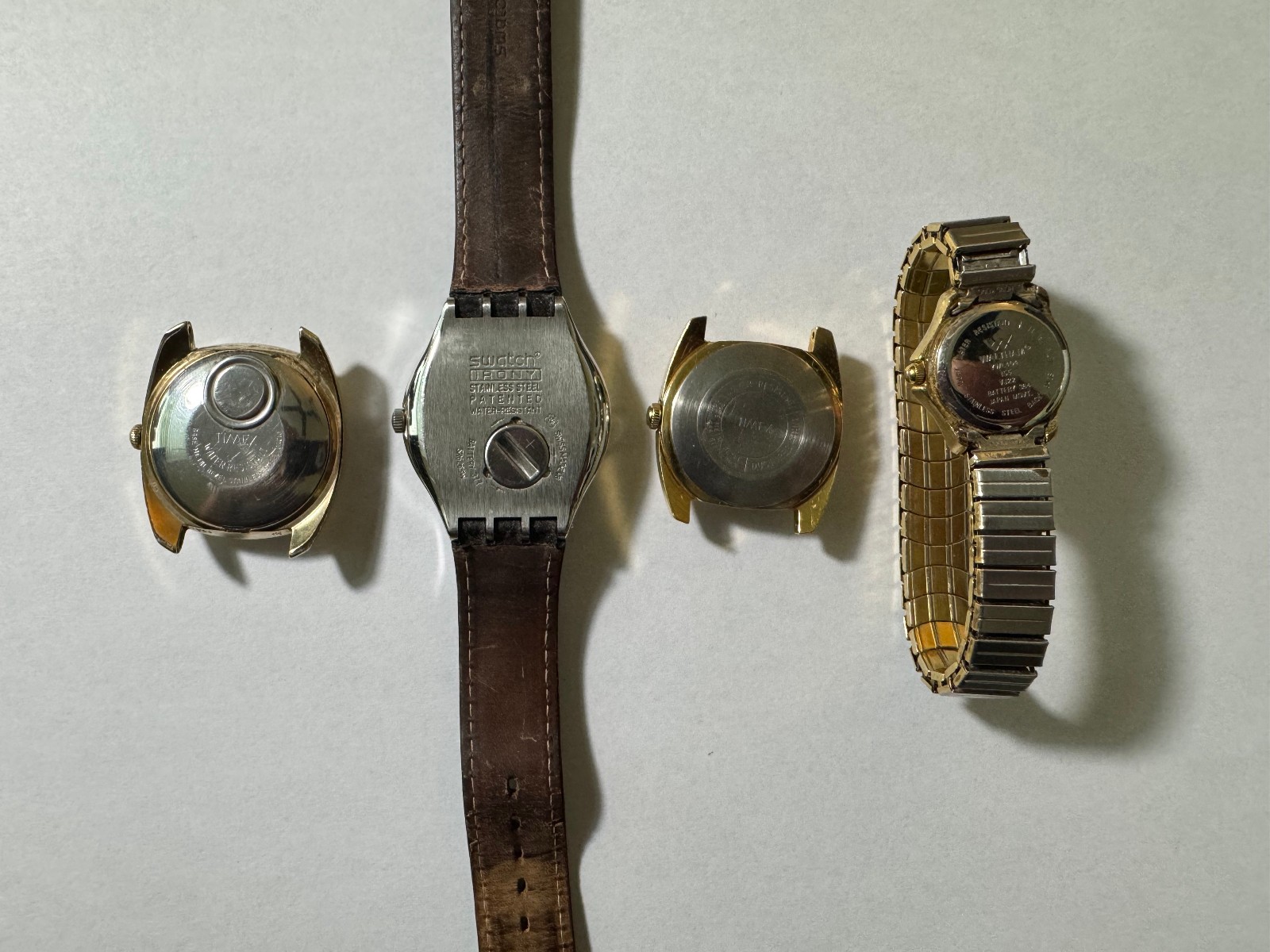 Lot of 4 Men’s Women’s Watches | SWATCH IRONY, TIMEX, WALTHAM | RUNNING PERFECT