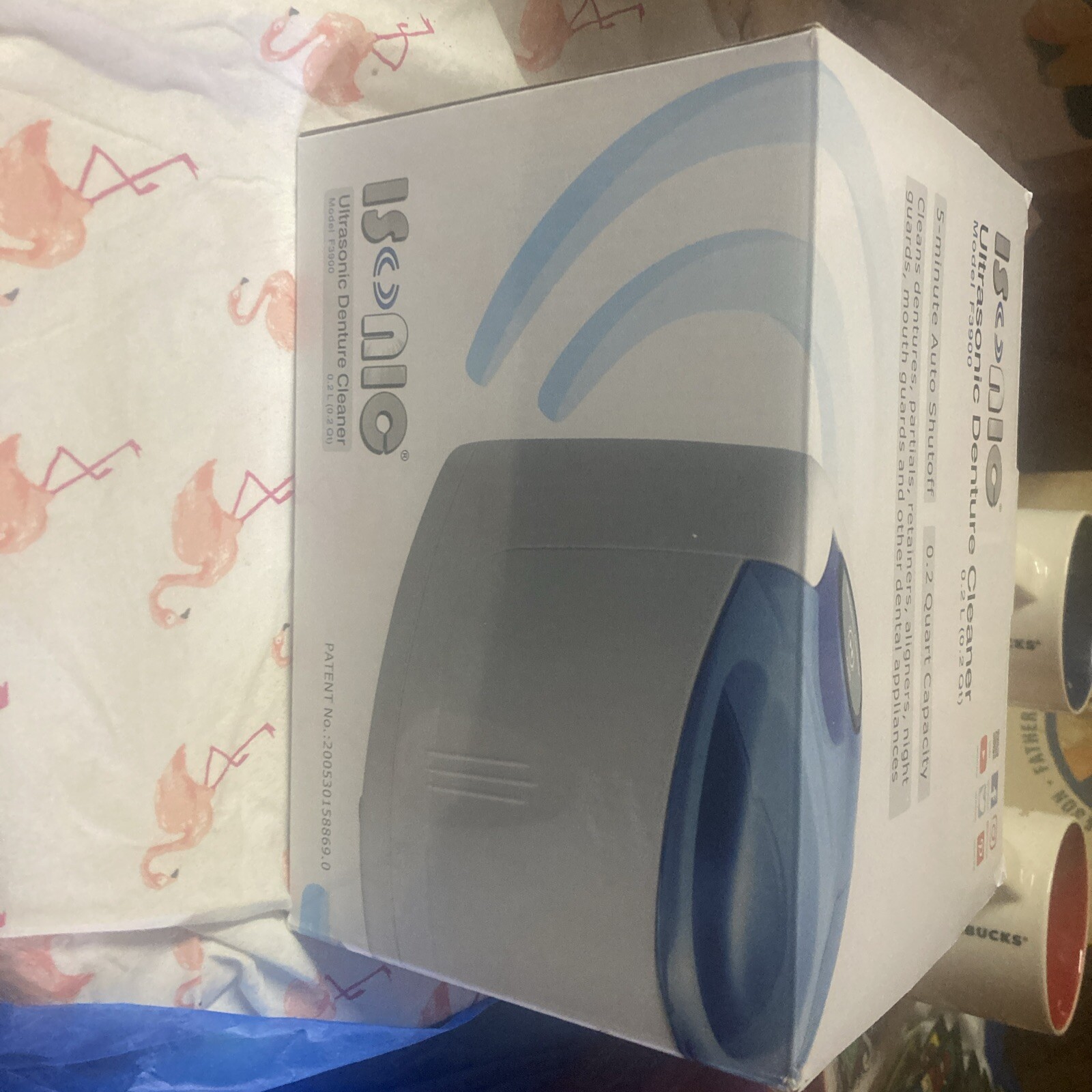 iSonic F3900 Ultrasonic Denture & Retainer Cleaner – White New In Box
