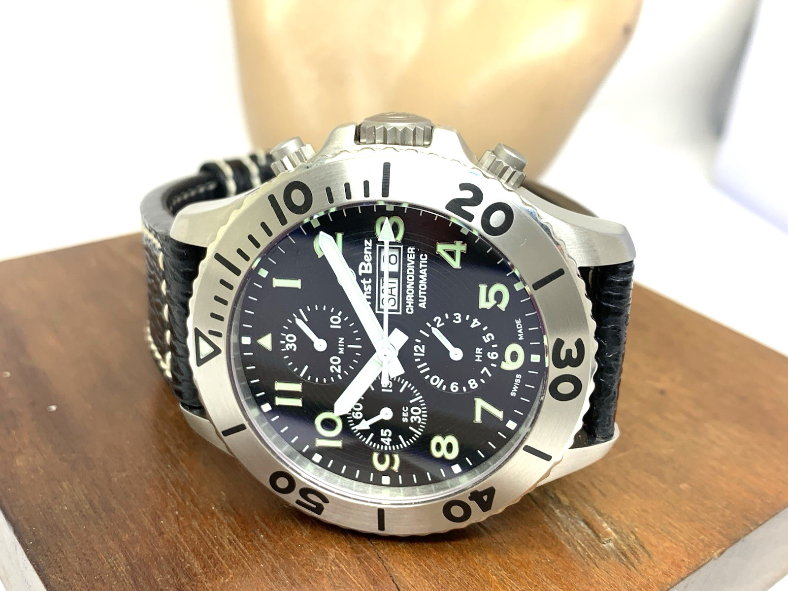 Ernst Benz Men’s Watch GC10721 Chrono Diver Swiss Automatic Black Dial 47mm