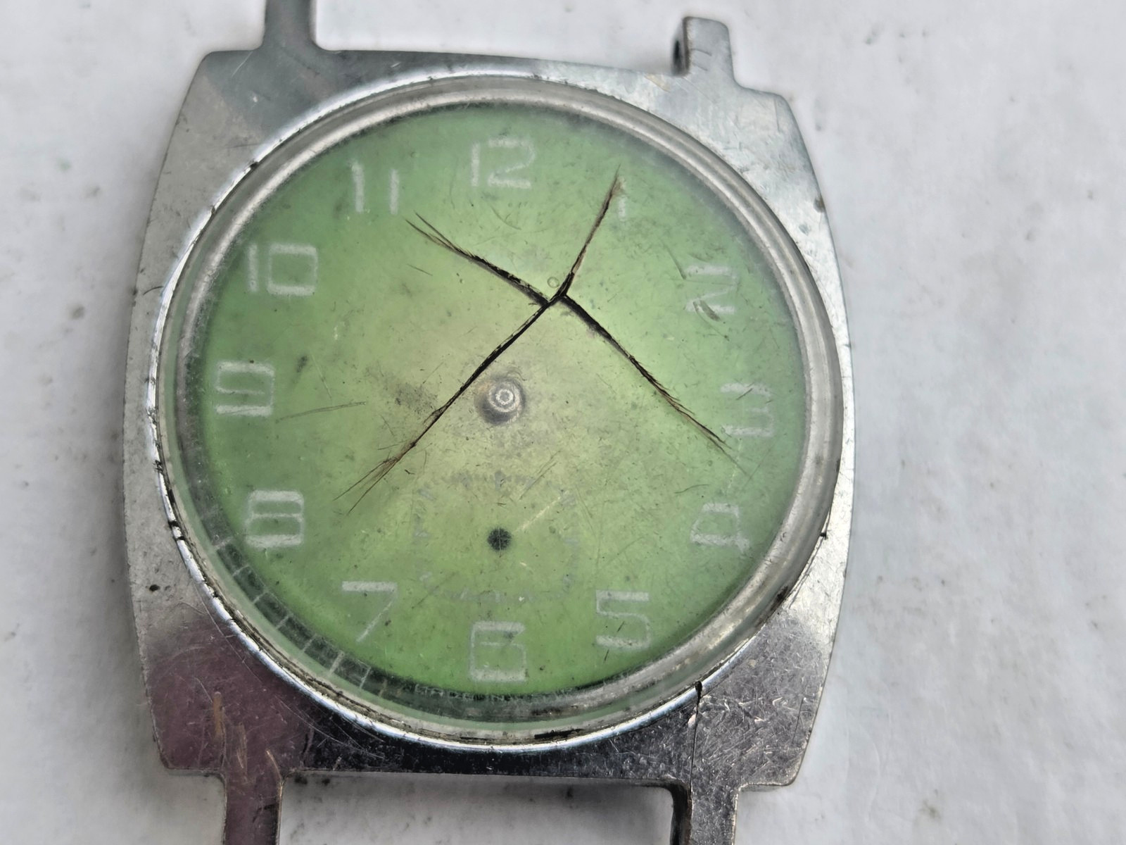 Russian Wristwatch Watch Pobeda , Victory . Not working for parts .