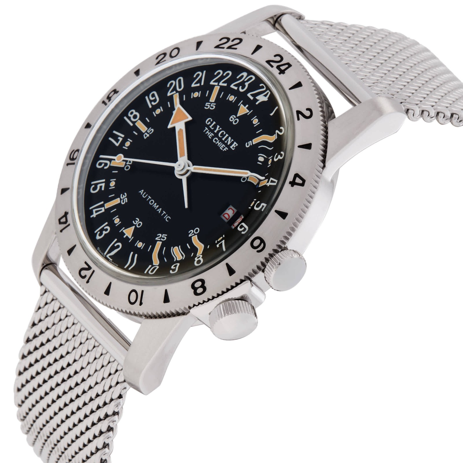 Glycine Airman Vintage The Chief Purist Automatic Black Dial Unisex Watch GL0468