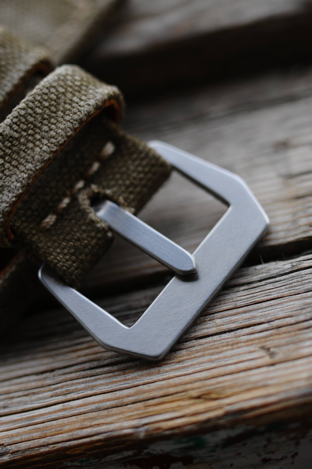 26mm Khaki Army Canvas Handmade Watch Strap, GPF Mod Style Buckle, Ready to Ship
