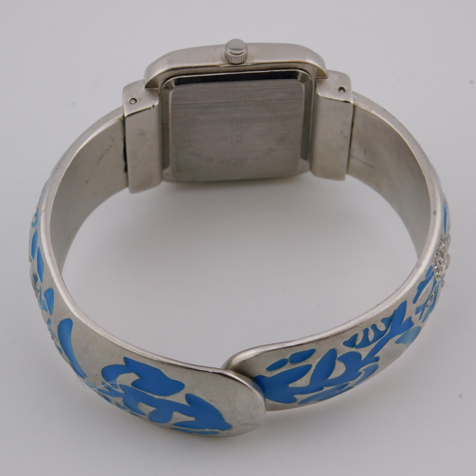 ACCUTIME WATCH CORP. Enameled Quartz Women’s Watch Sz. 6 1/4″ New Battery