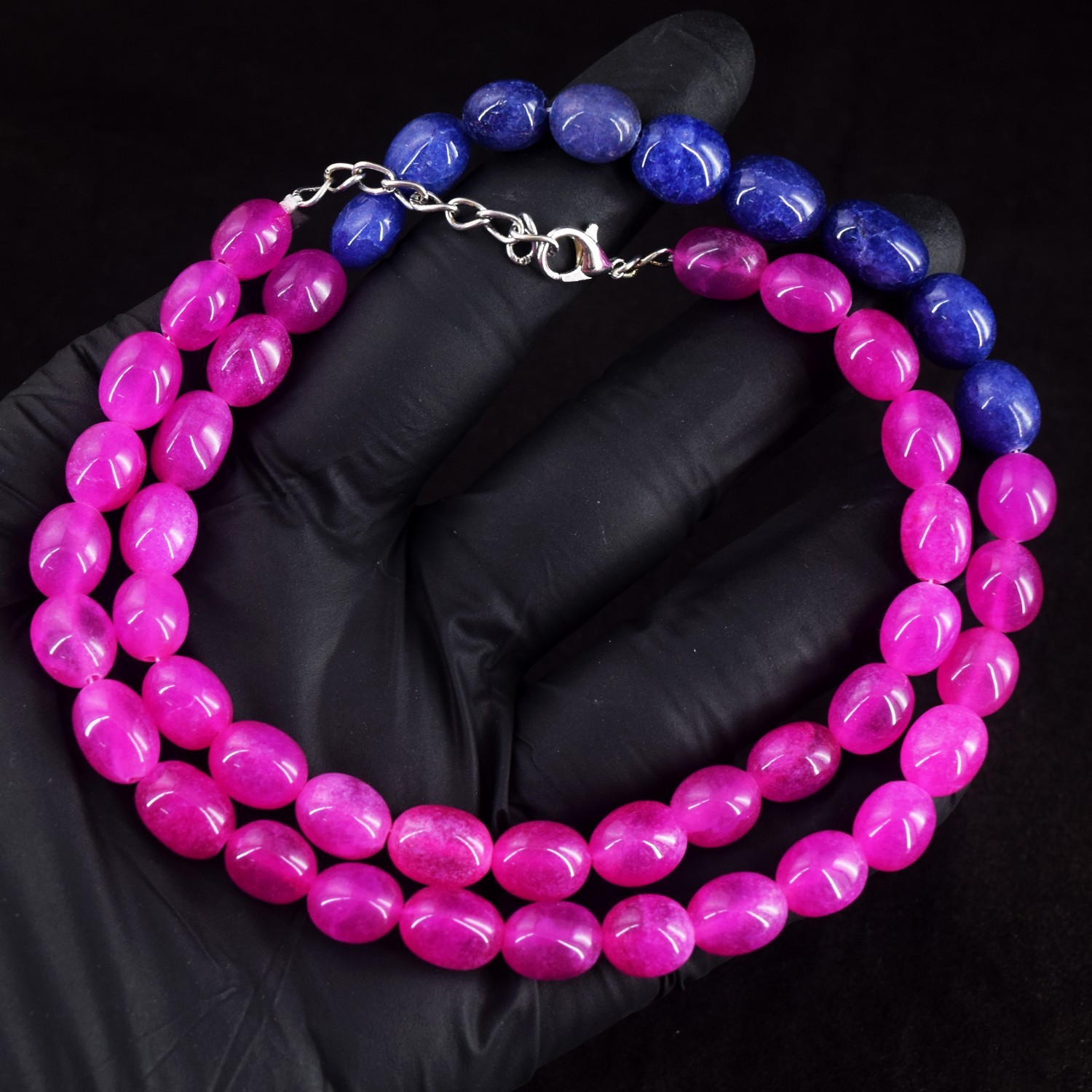 Beautiful Onyx 248.00 Cts Elegant Beaded Most Outstanding Necklace RK 21 E784