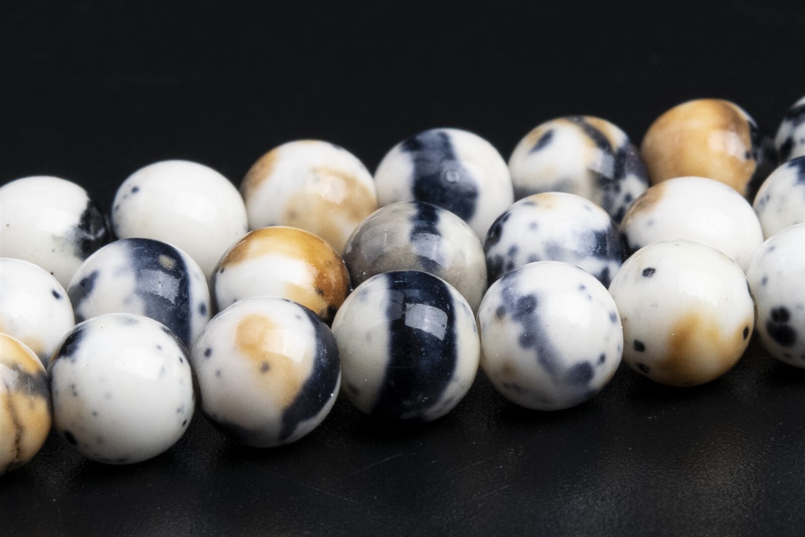 Coffee Milk Rain Flower Jade Beads Round Loose Beads 4/6/8/10/12MM