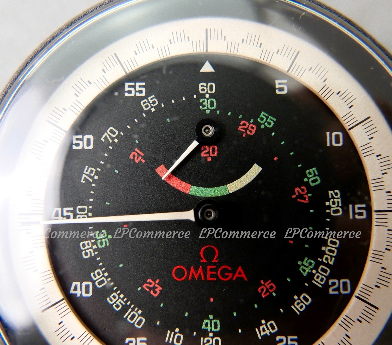 Omega Race Stopwatch Manual Wind Stopwatch Clock 1980 Stand