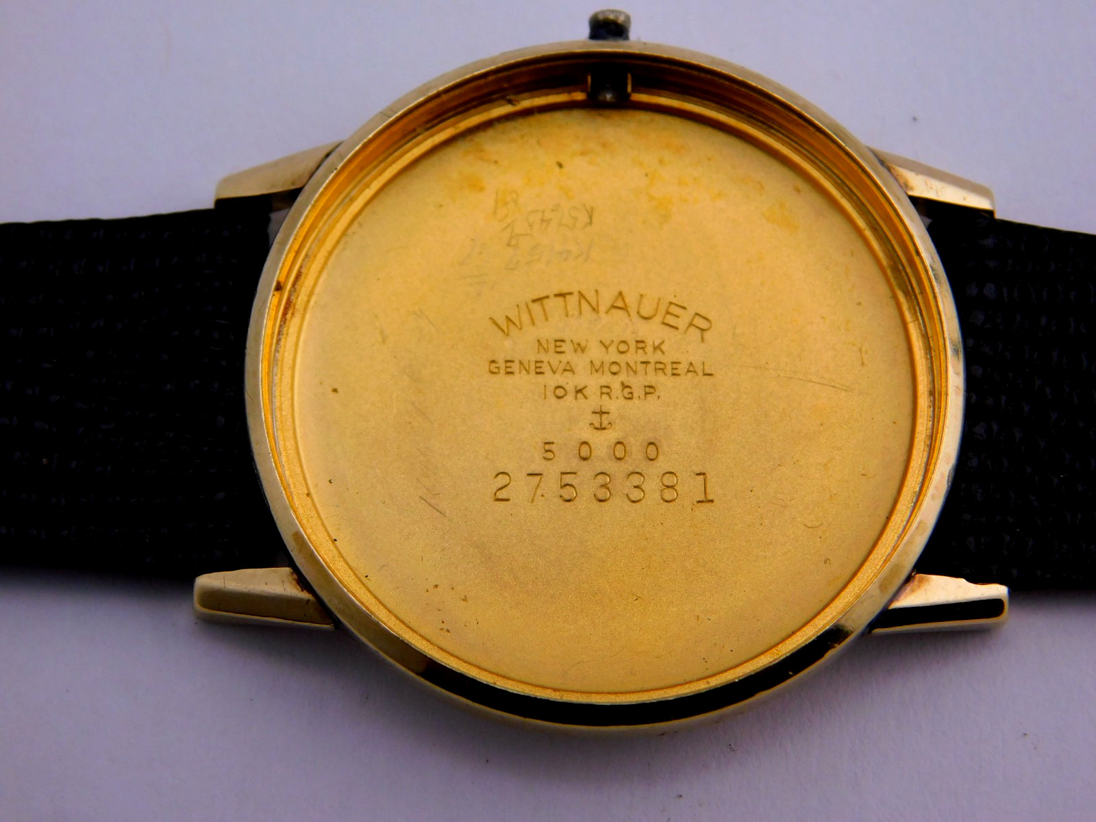 VINTAGE WITTNAUER 17J REF.5000 PATINA DIAL MENS WRISTWATCH SERVICED C.1950s
