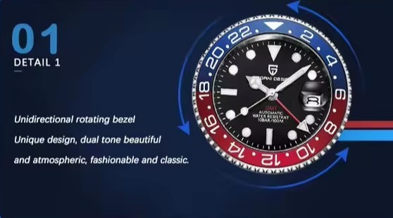 PAGANI DESIGN PD-1662 Automatic GMT Men’s Watch Sapphire Glass Jubilee 40mm