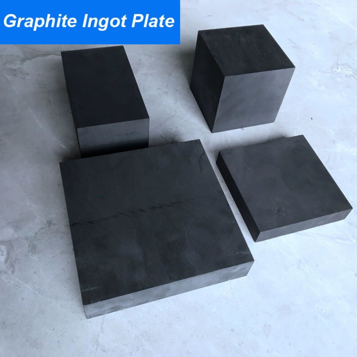 High Purity 99.9% Graphite Ingot Block Plate / Thickness 10mm ~30mm