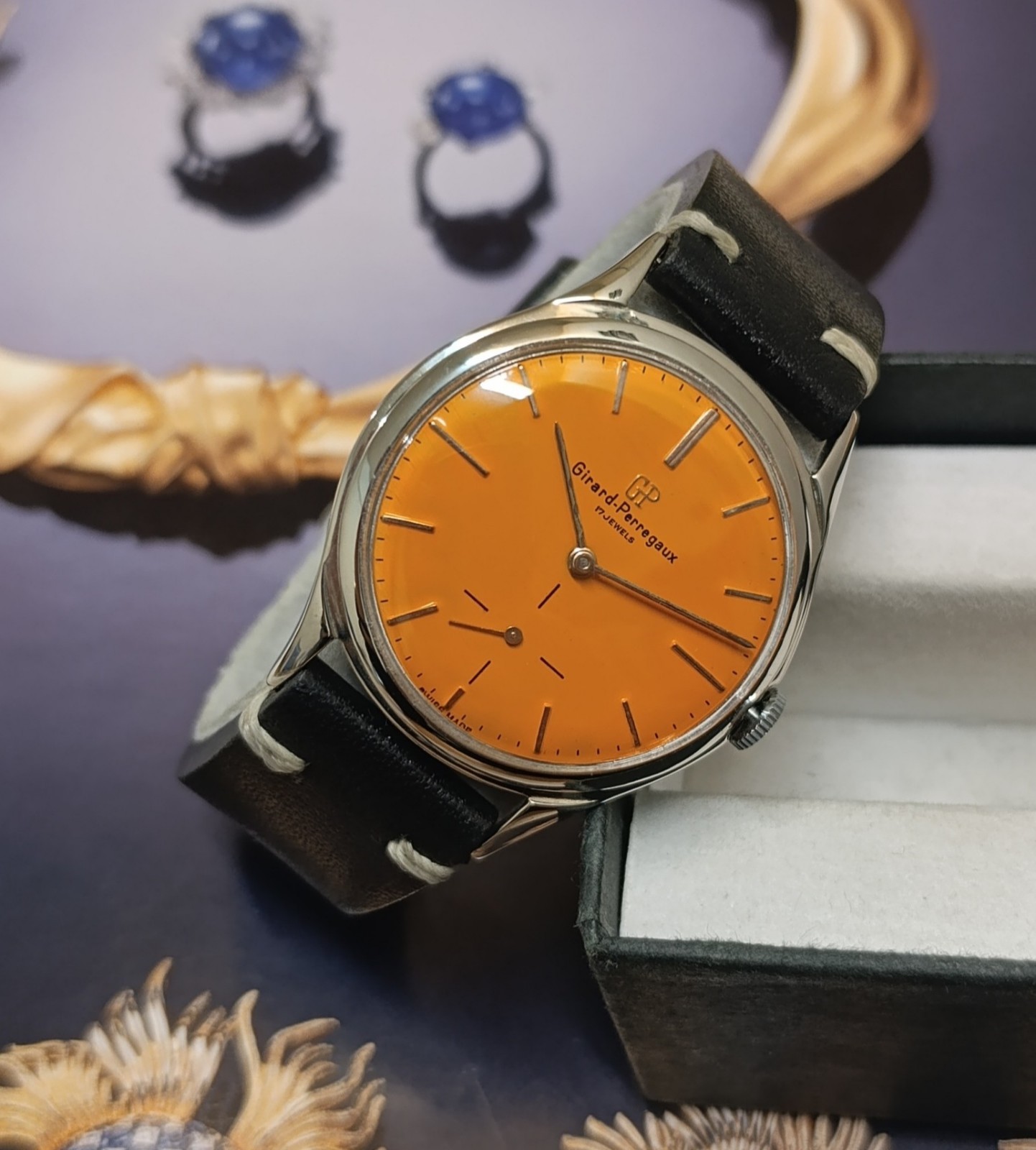 GENT´S GIRARD PERREGAUX ORANGE DIAL GP. 03 MOVEMENT JUMBO SIZE