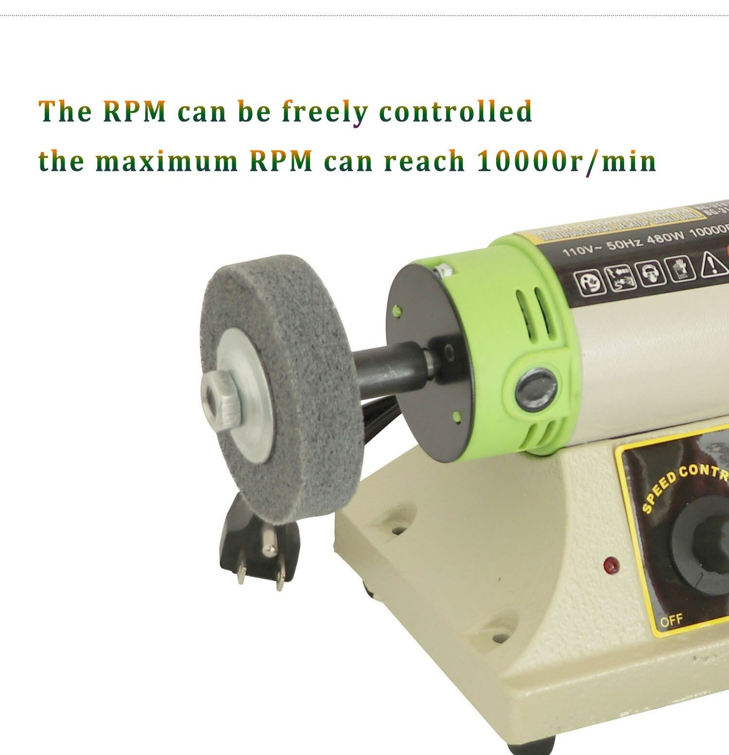 110V/220V 50Hz 480W 10000RPM Multifunctional Desktop Polishing Machine Jade Grin