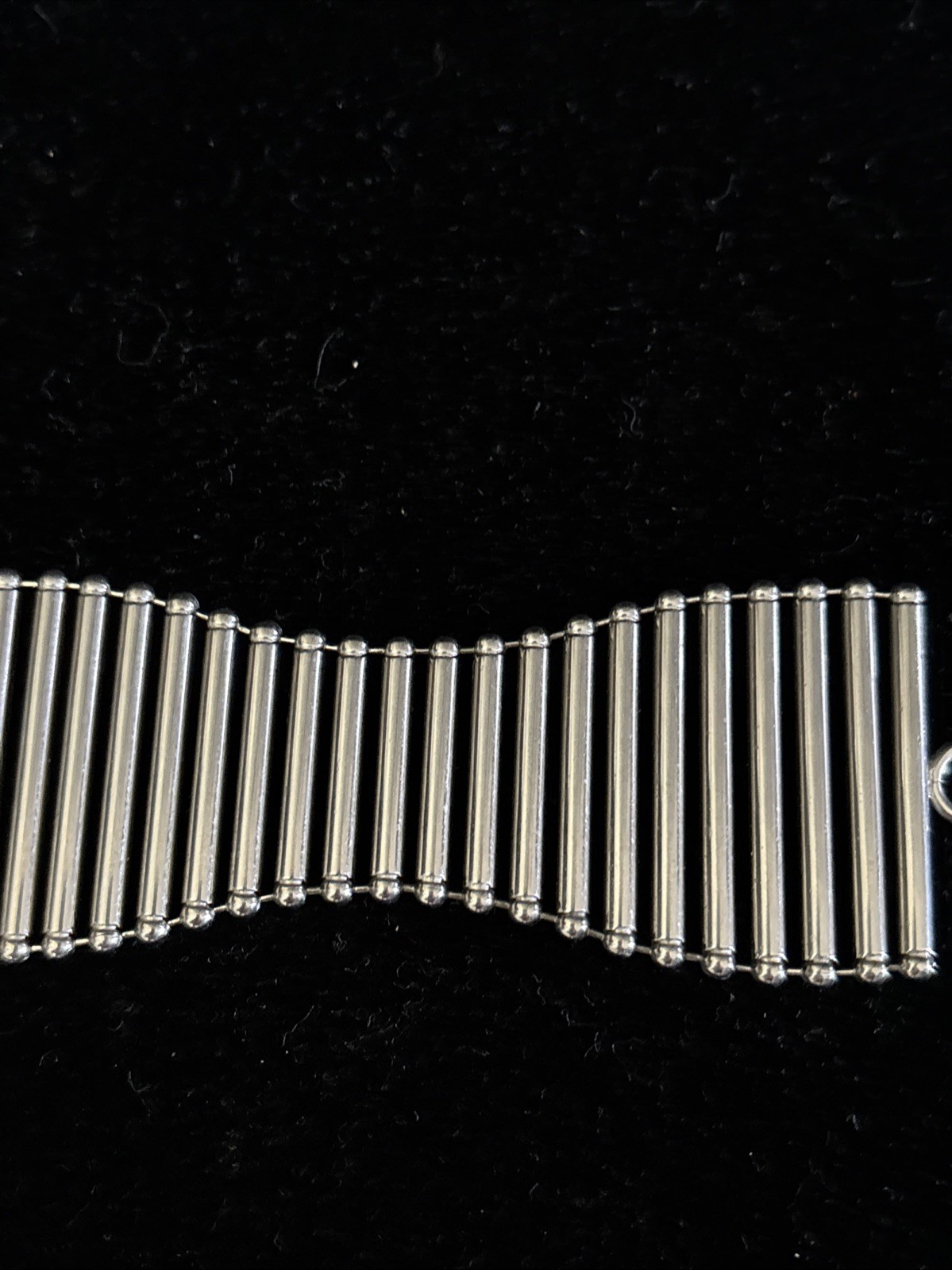 Vintage INOX Woman’s Stainless Steel Bracelet Size 7 1/2 29 Grams