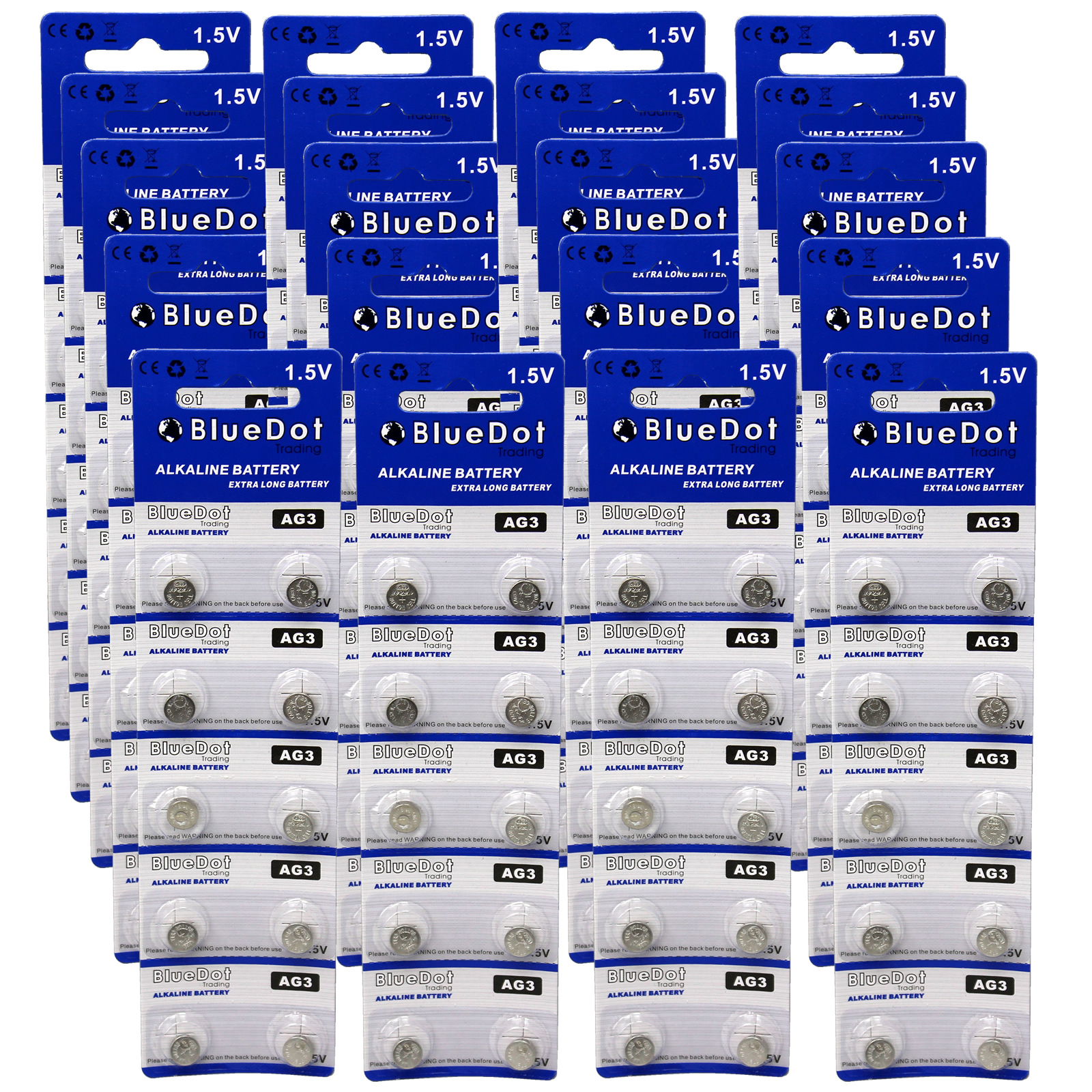 200 x AG3 392 LR41 Alkaline Batteries SR41 Button Cell ~ NEW ~ RETAIL PACKAGING