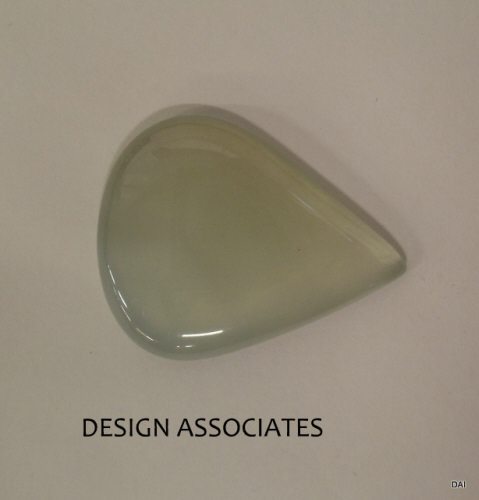 AQUAMARINE CABOCHON PEAR CUT 37×30.75 MM 43.50 CT. TREATED BLUE COLOR 181202