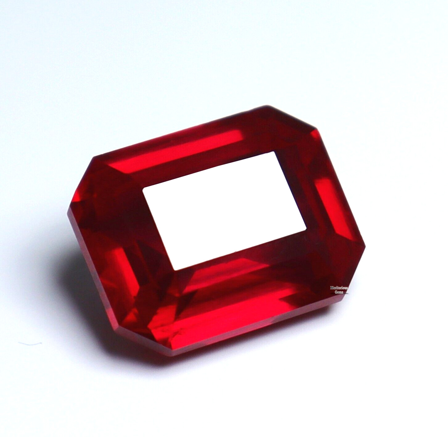 8.44 ct Certified Loose Gemstone BURMA Pigeon Blood Red Ruby Emerald Cut