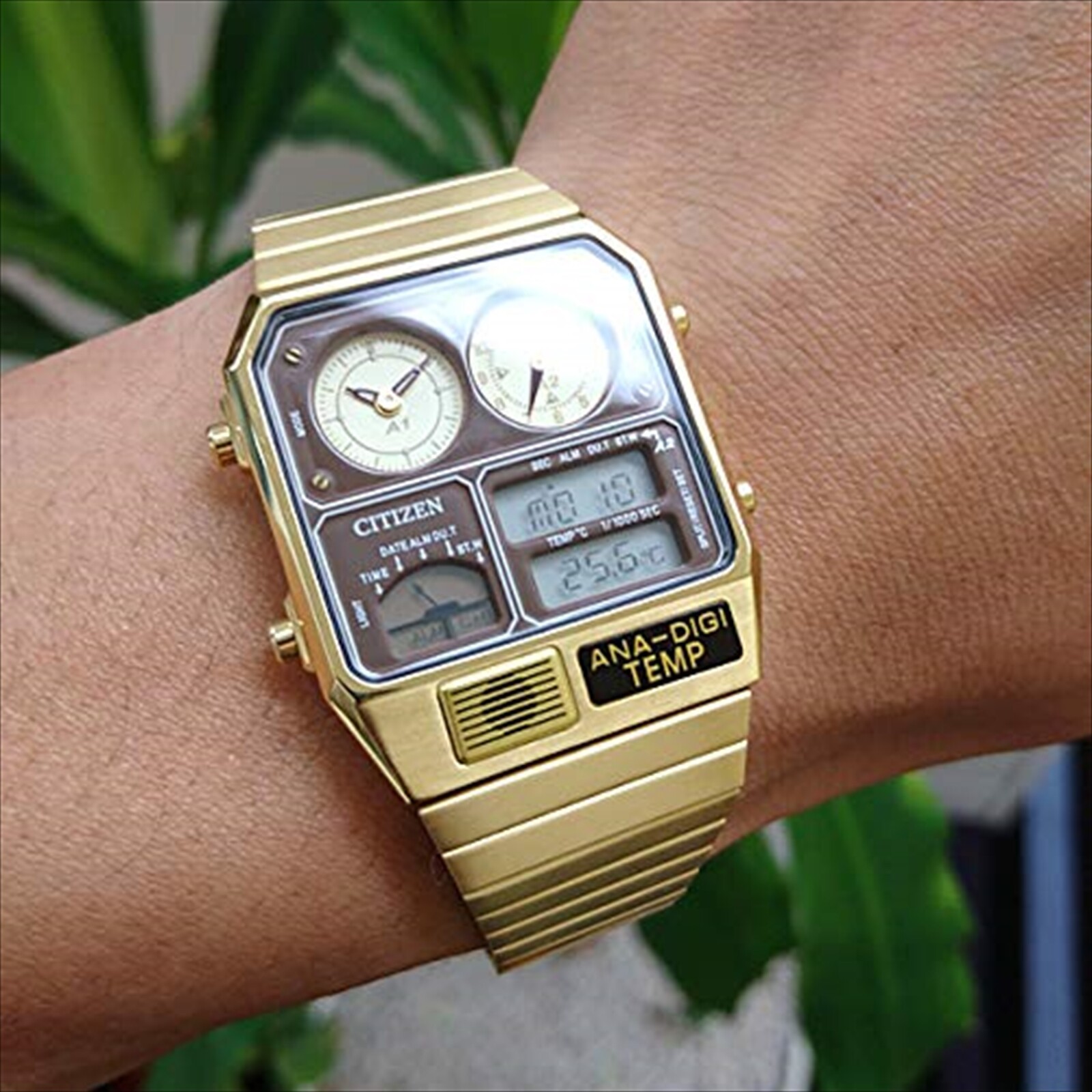 CITIZEN ANA-DIGI TEMP reprint model watch gold JG2103-72X from japan NEW