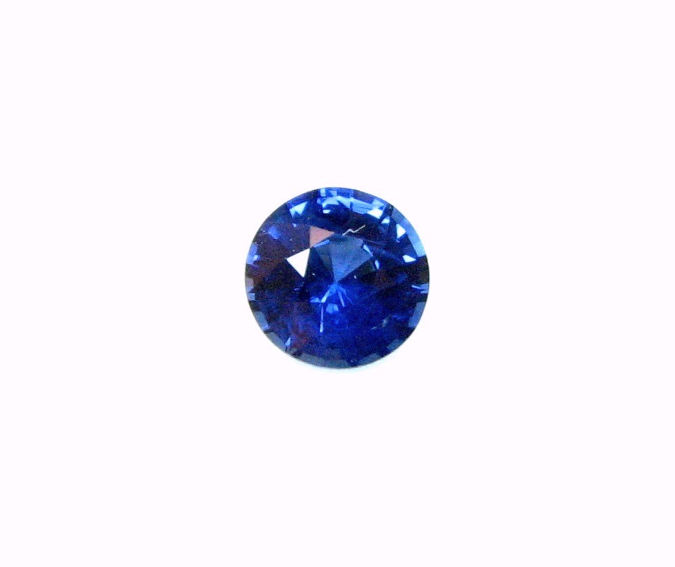 Authentic Natural Fine Gem Round Blue Sapphire 5.6×3.6 MM, 0.82 Carat- RARE