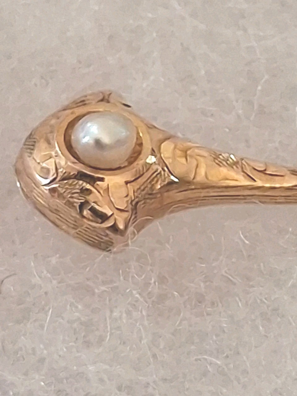Victorian Era 10k Solid Gold Stickpin 2 1/2 Inches Long. 1.1 Grams.