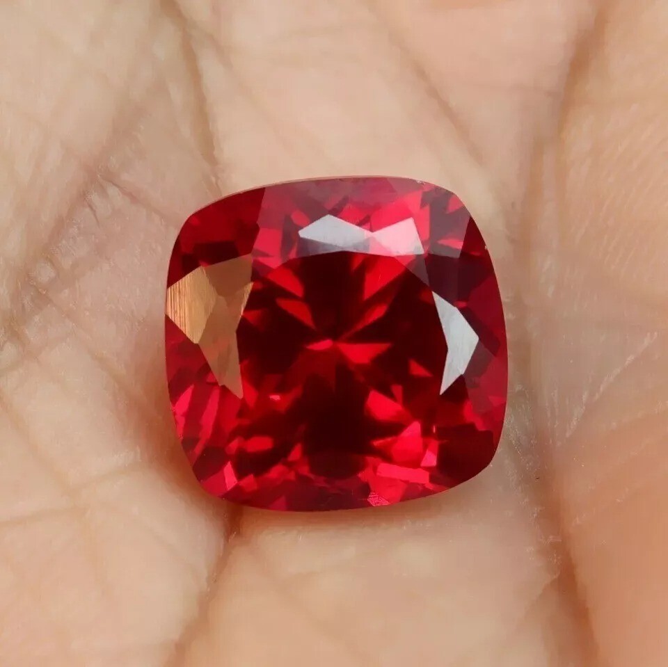 8.27 Ct AAA Blood Red Ruby Loose Cushion Gem Cut Use Ring, Jewelry Making Tools