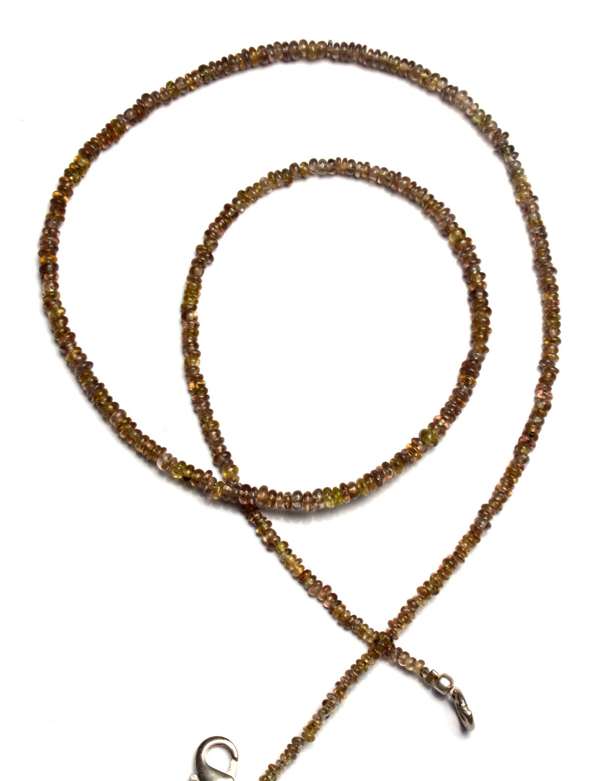 Natural Gem Color Change Garnet Smooth 3MM Approx Rondelle Beads Necklace 18 Inc