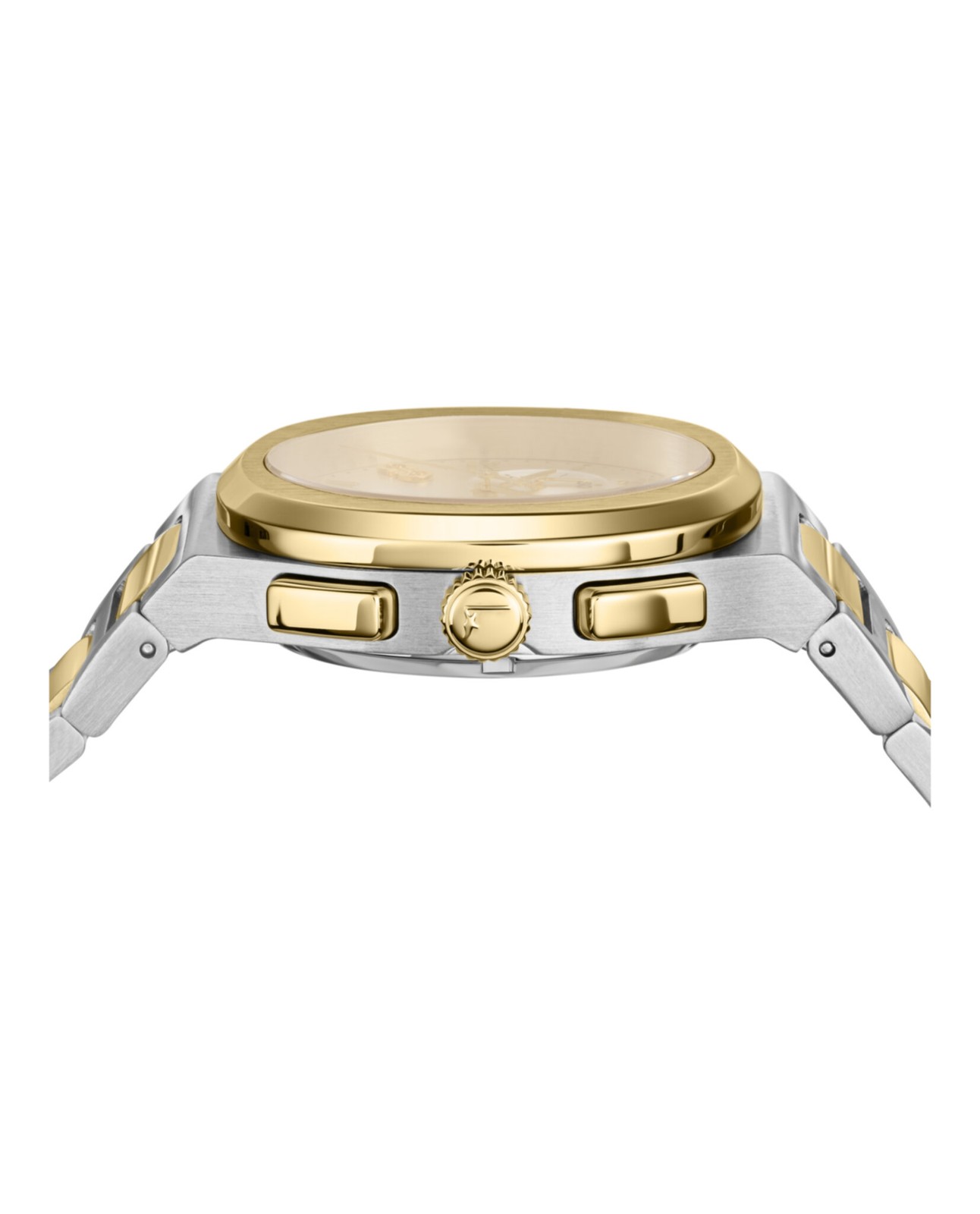 Ferragamo Mens Two Tone 38mm Bracelet Fashion Watch