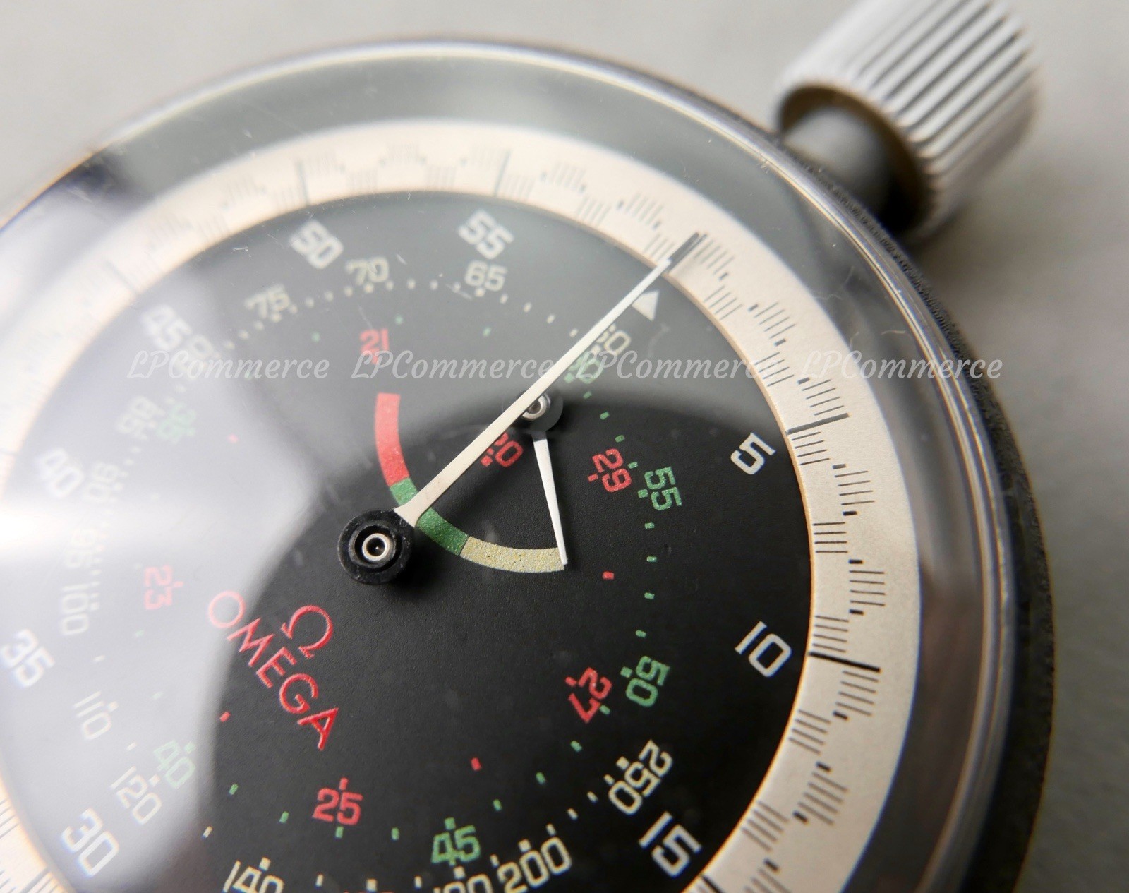 Omega Race Stopwatch Manual Wind Stopwatch Clock 1980 Stand
