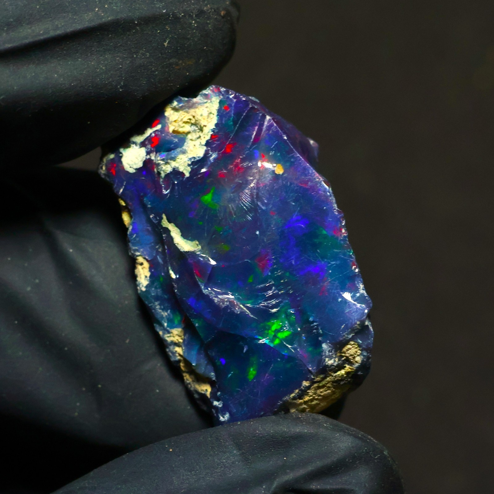 Ethiopia Black Opal Rough 11.70 Ct | Smoked Ethiopian Welo Fire Opal Rough stone