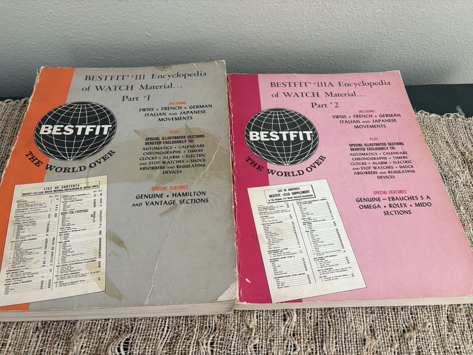Best Fit 111 & 111A Encyclopedia of Watch Material, 1979 Parts 1 And 2