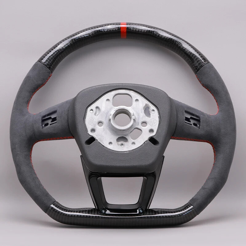 Steering wheel for Audi Q5l in carbon fiber and Alcantara