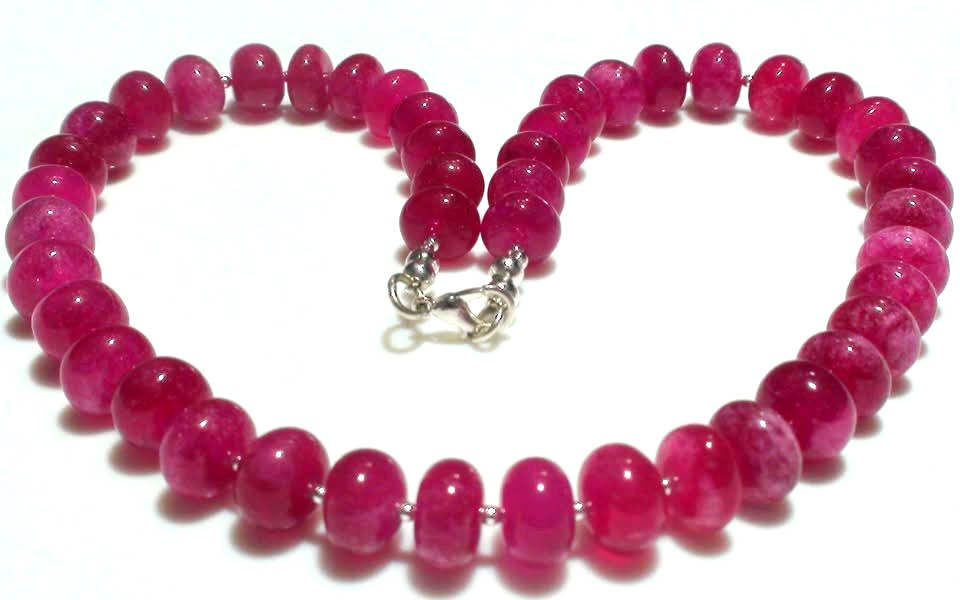 283.00 carat Natural Ruby 925 Sterling Silver Necklace.