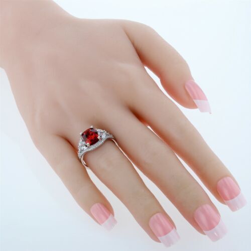 2.58 Ct CZ Party Anniversary Ring Silver Plated Cocktail Birthday Gifts Ring