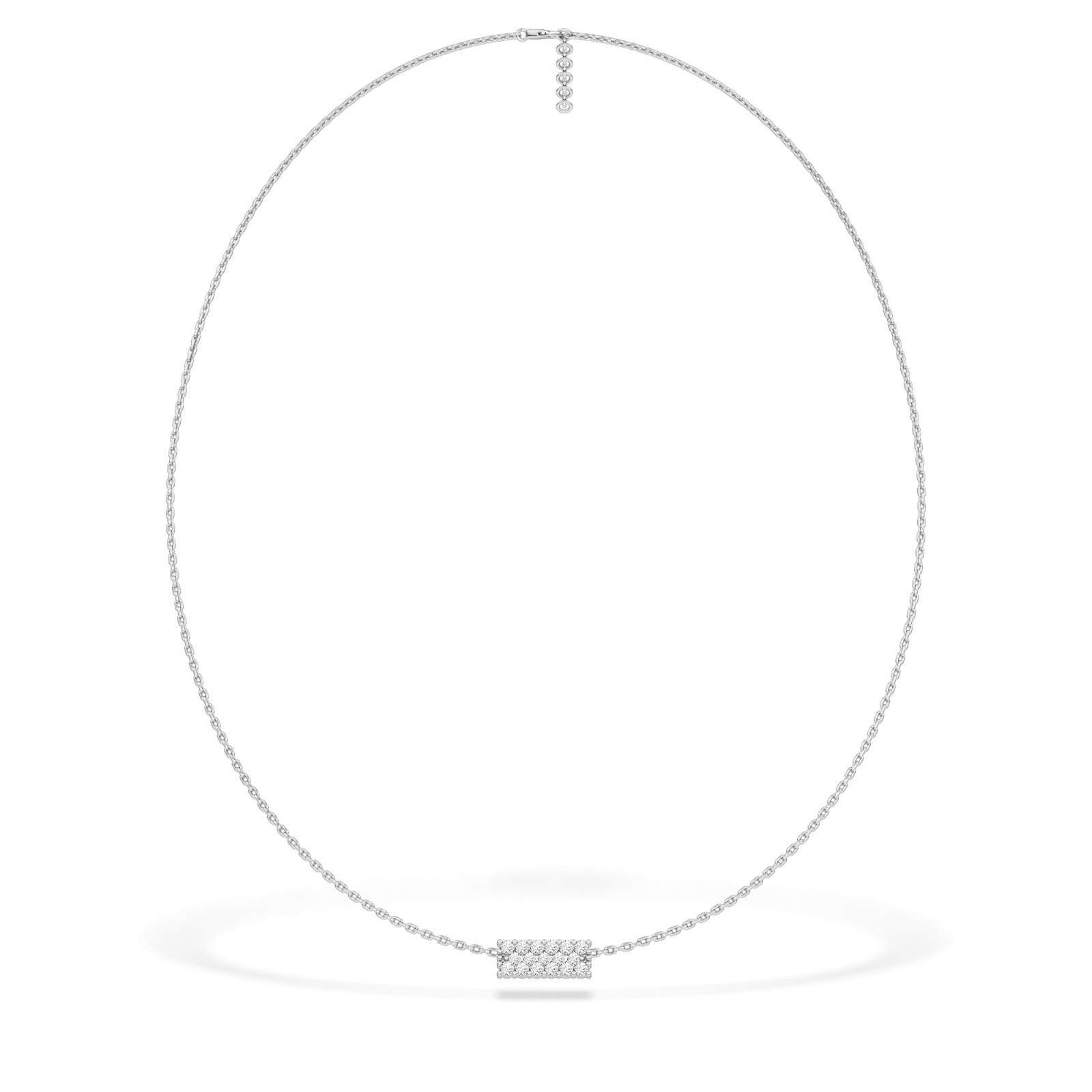 IGI Certified Round Cut Natural/Lab Grown Diamond Bar Necklace 10K 14K 18K Gold