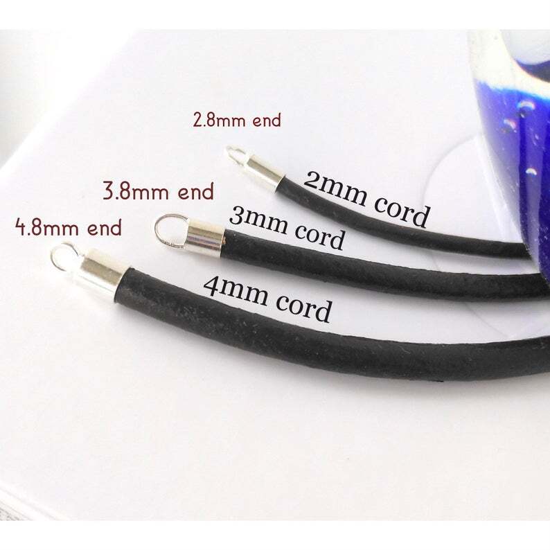 3mm Genuine Leather Necklace Cord with Sterling Silver Clasp 14 – 24 inches