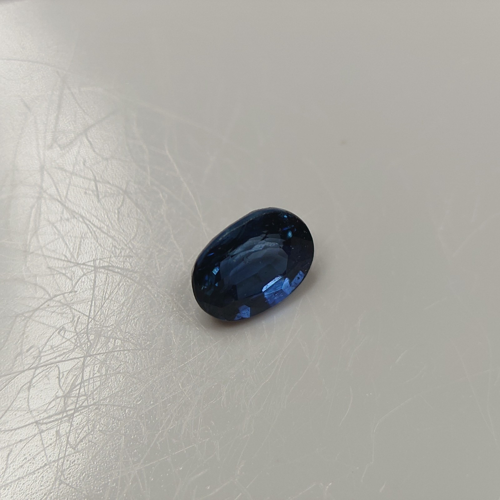 Natural Sapphire 0.31ct, approx. 4.2 mm x 3.2 mm x 2.3 mm, Jewelry Remover s0006