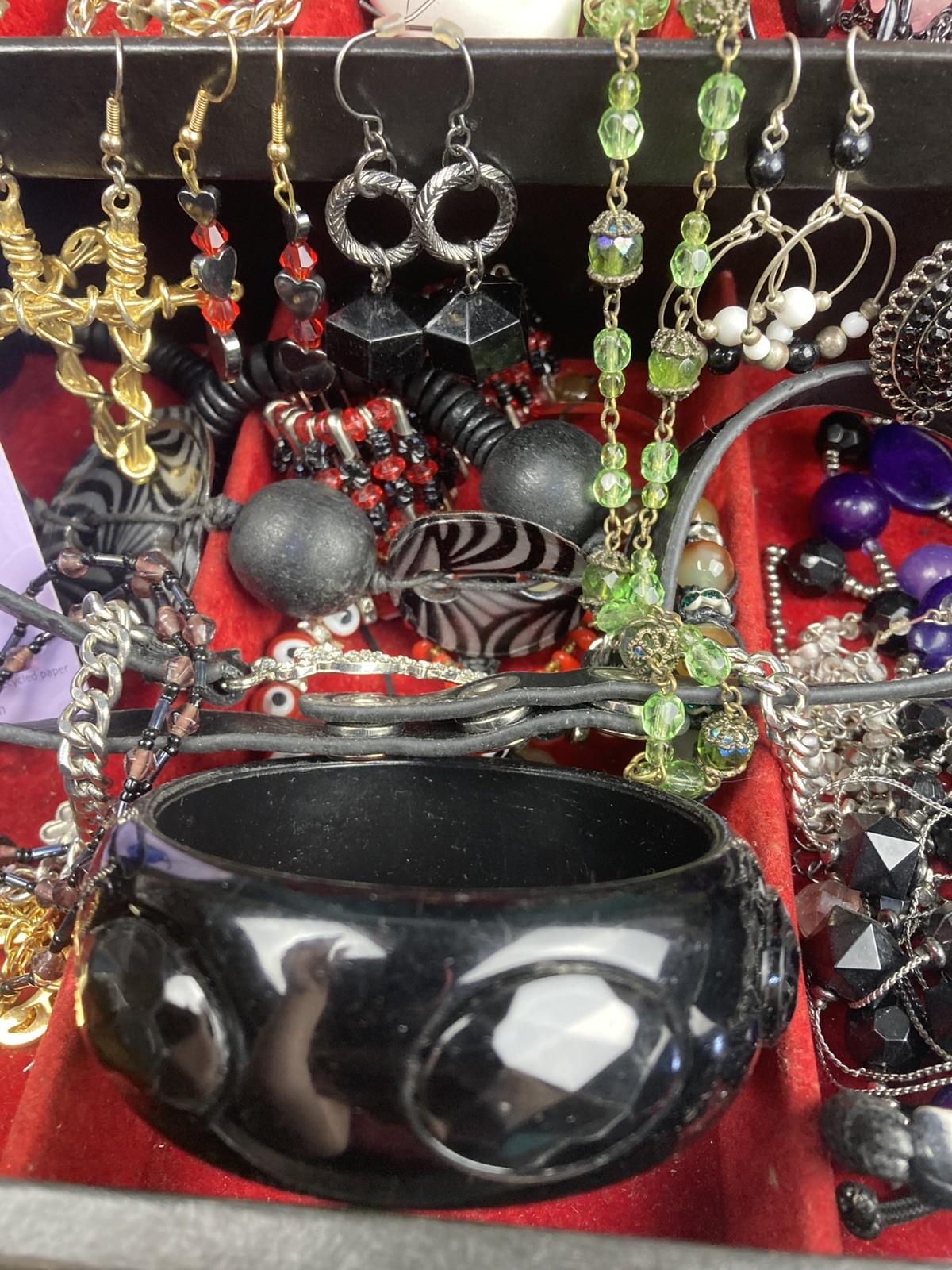 50Lot Gothic Inspired Costume Jewelry Romance Goth Earring Emo & Jewelry Box
