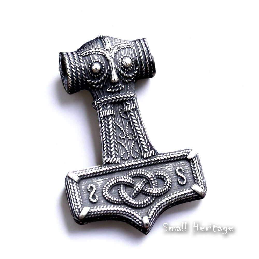 Small Heritage Ancient Style Thor’s Hammer Stainless Steel Mjolnir Odin