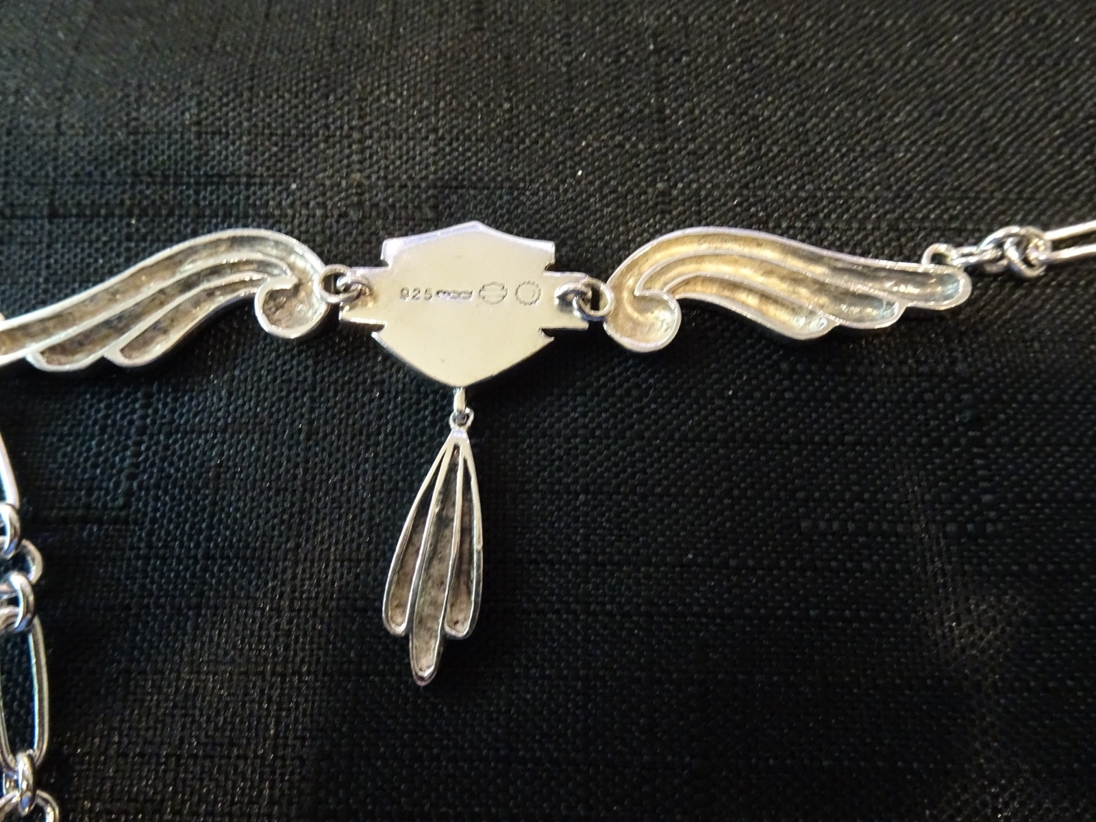 # 785-STERLING SILVER ANGEL WING PENDANT ON STERLING NECKLACE-925–18 INCH-