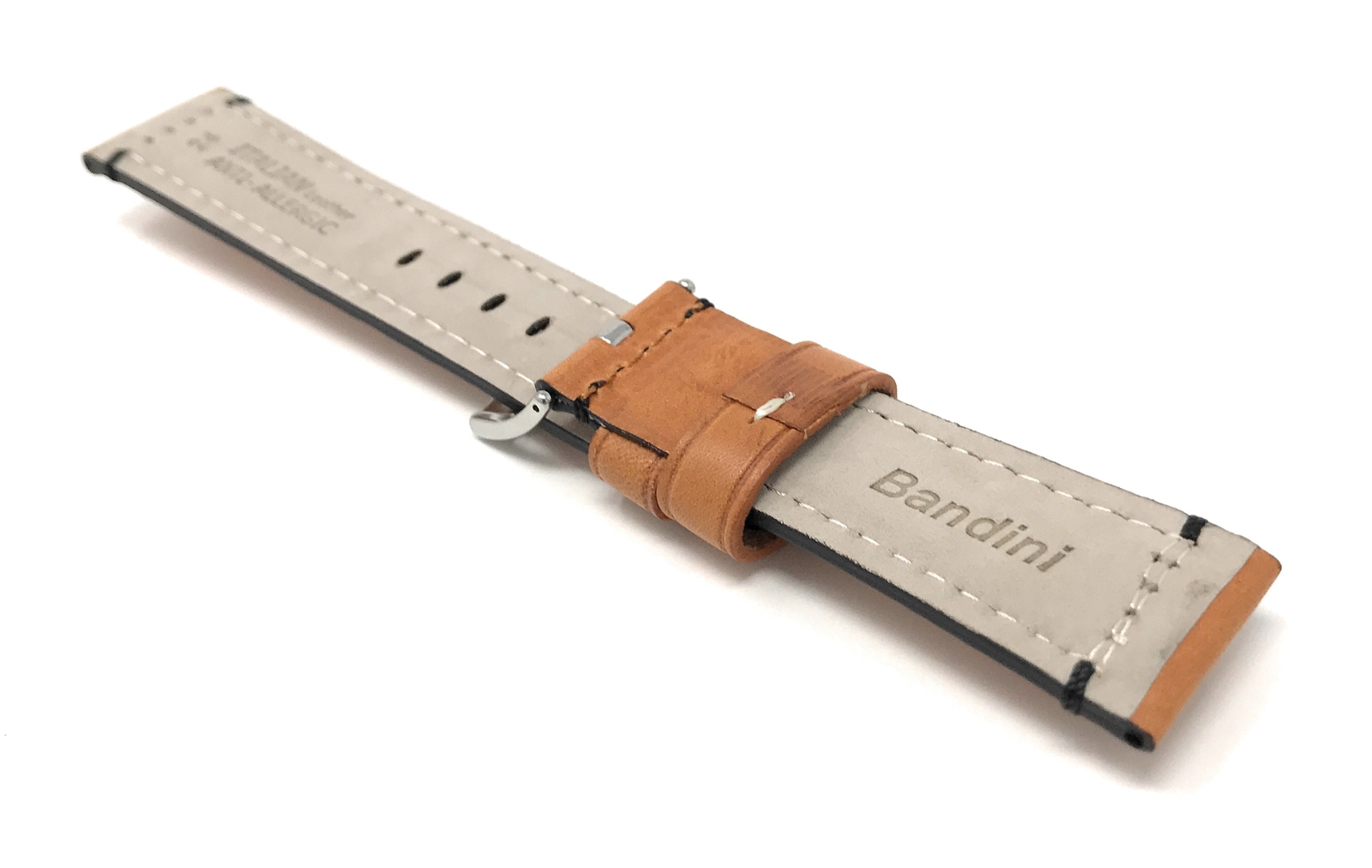 22mm Double Stitch Leather Watch Band Strap for Tissot Chrono XL
