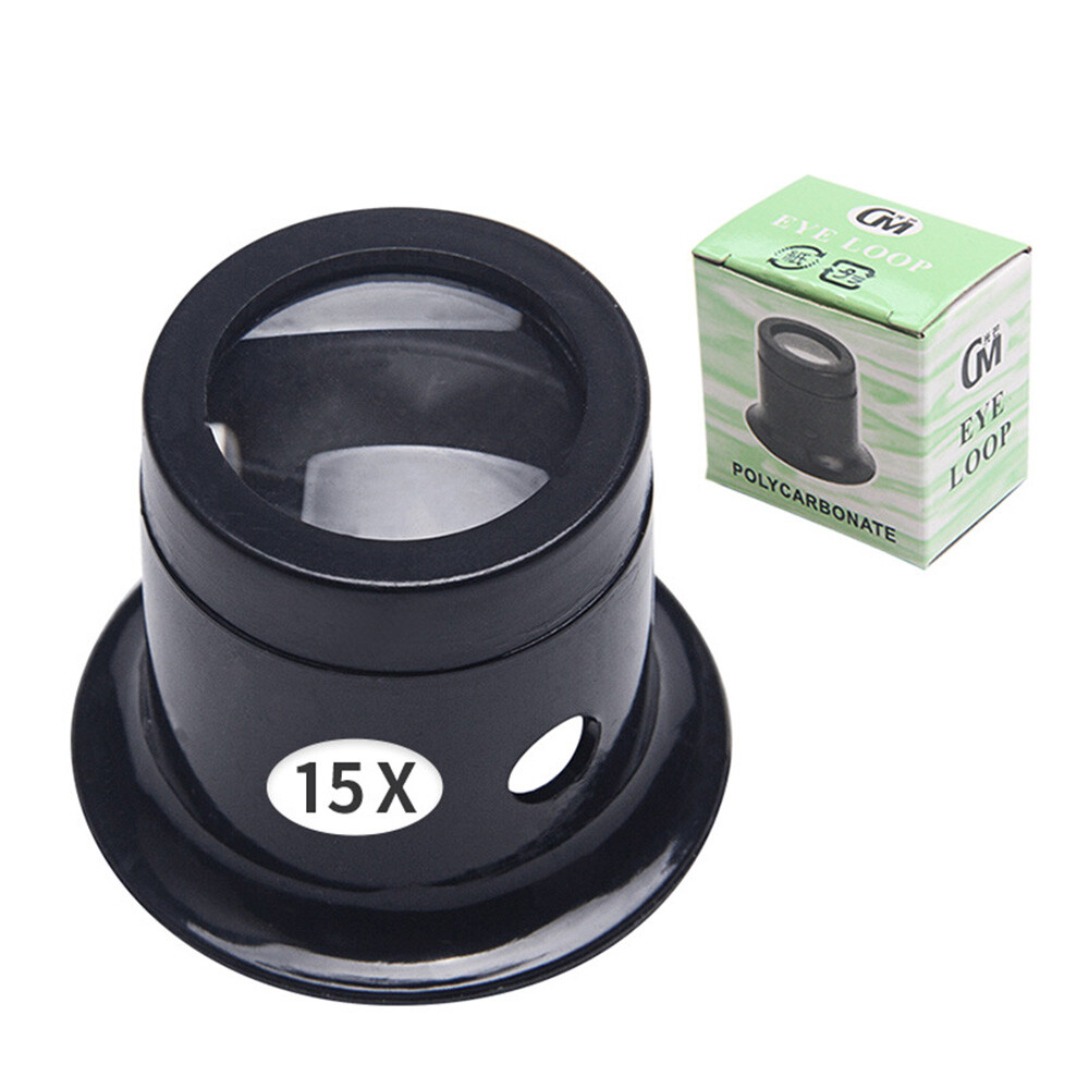 Pocket Magnifying Jewelry Eye Glass Magnifier Jewelers Loop Loupe 5X 10X 15X 20X