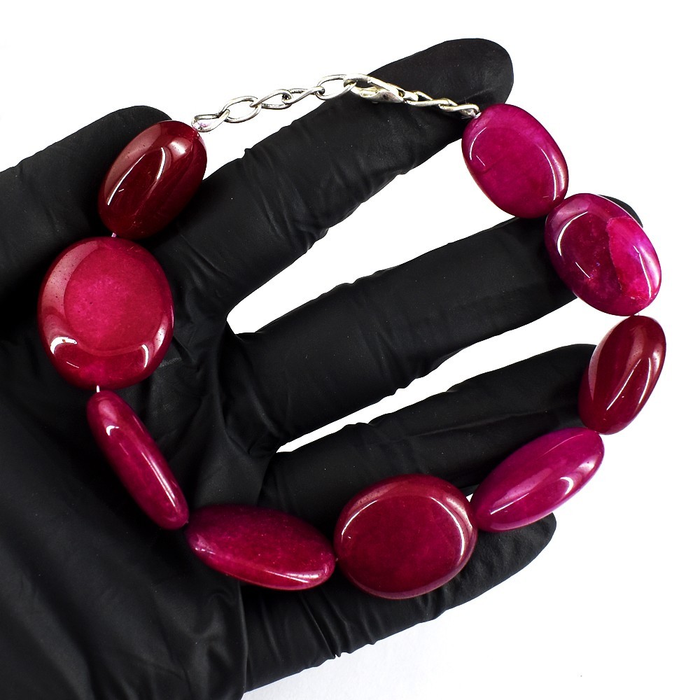 Verry Attractive Pink Ruby 218.00 Cts Beaded Best Dazzling Bracelet RK 56 E713