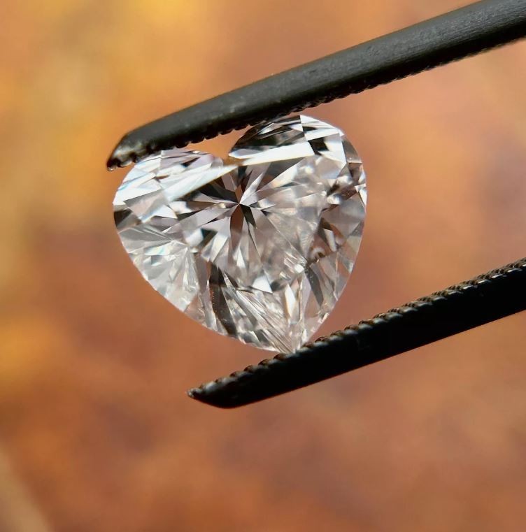 Certified 1 Pc Loose CVD Diamond 0.50 Ct D Color 5 x 5 mm Heart Shape IF Clarity