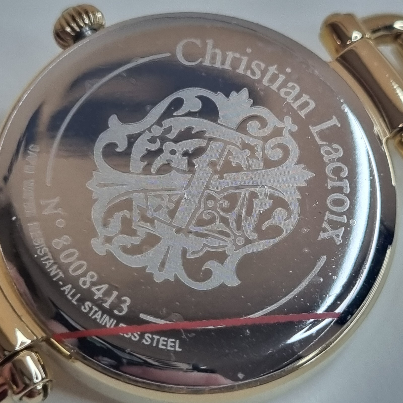 Christian Lacroix Gold Ladies Elegant Bracelet Watch N°8008413 New Old Stock