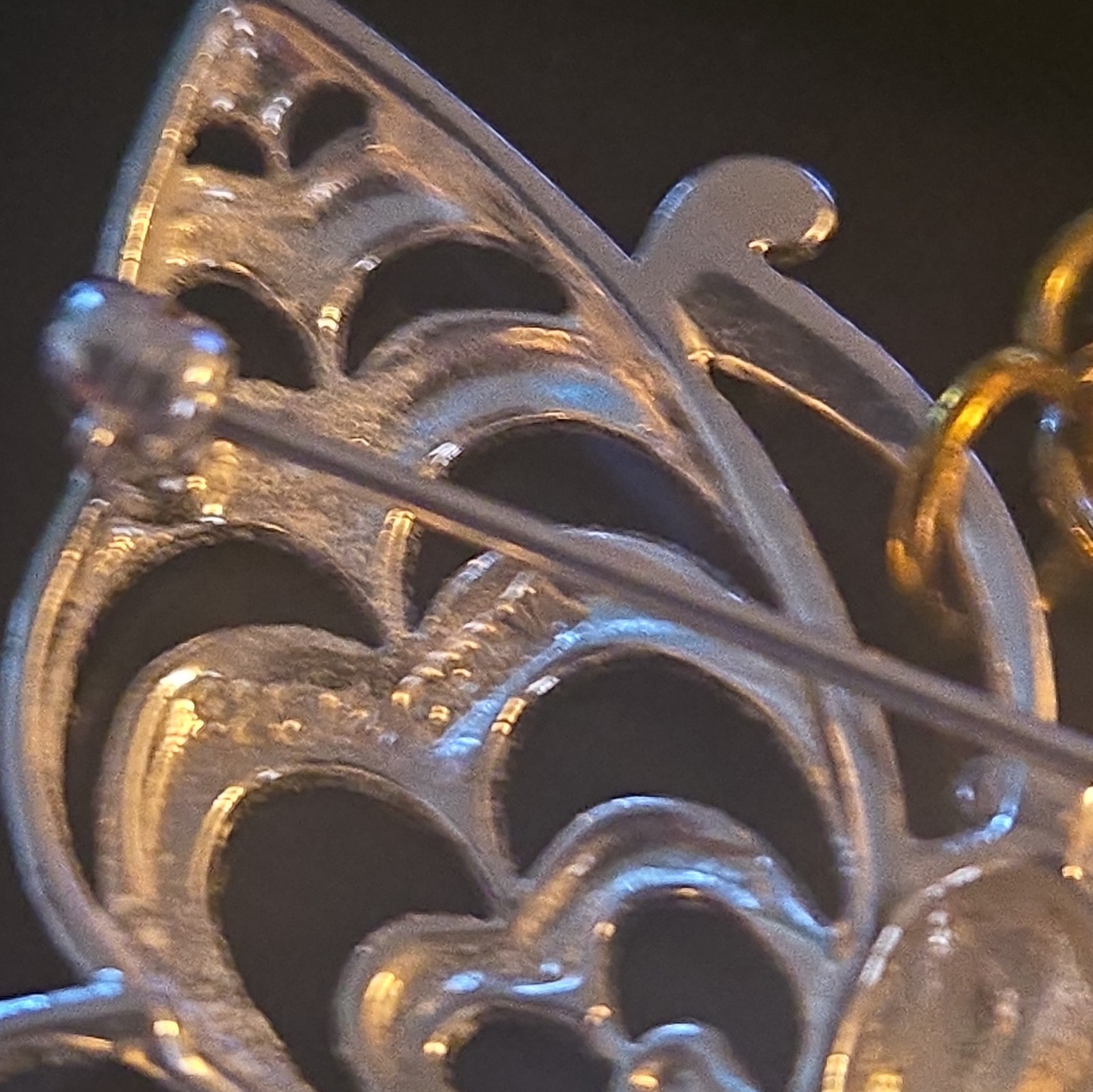Silver Tone Butterfly Dangle Brooch Pin, Metal, No Stone, 2 in