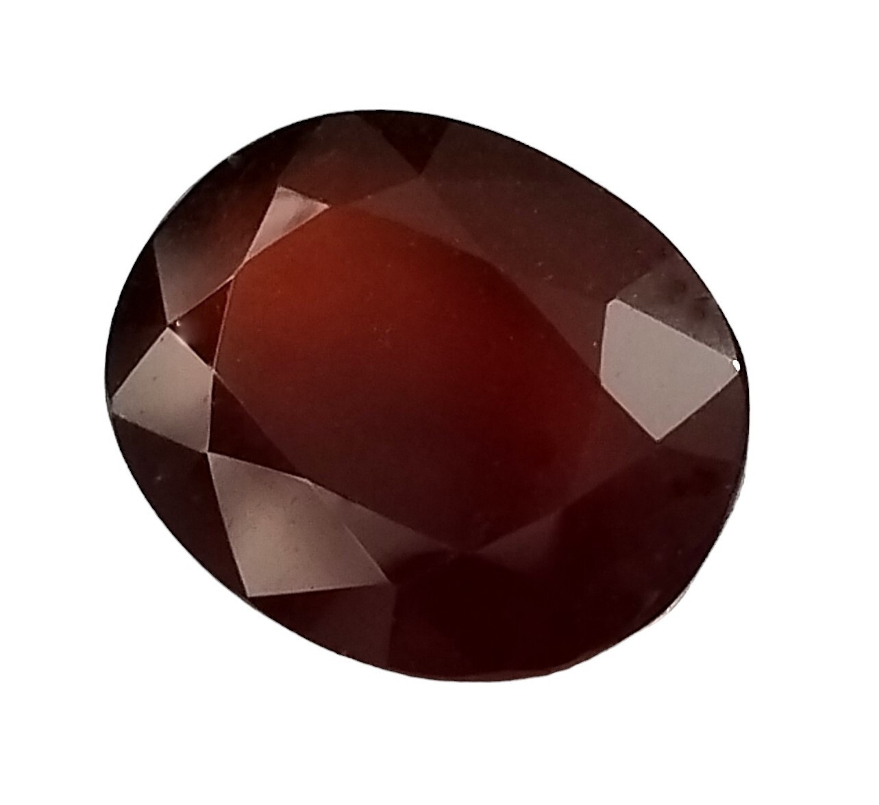 Untreated Hessonite Garnet 6.40 CTS Natural Faceted Oval Gemstone 12.8X10.2 mm