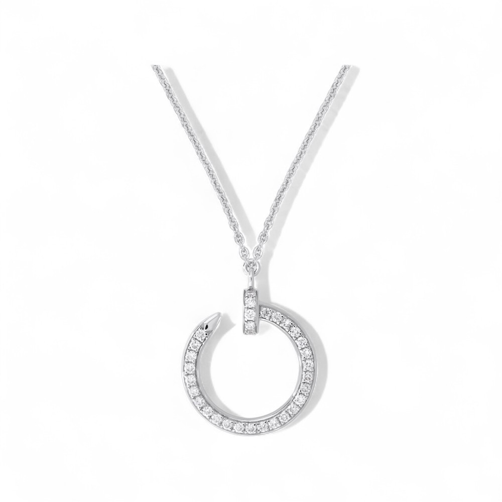 0.35 Ct Round Cut Lab Grown Diamond Pendant Necklace Sterling Silver Women Gift