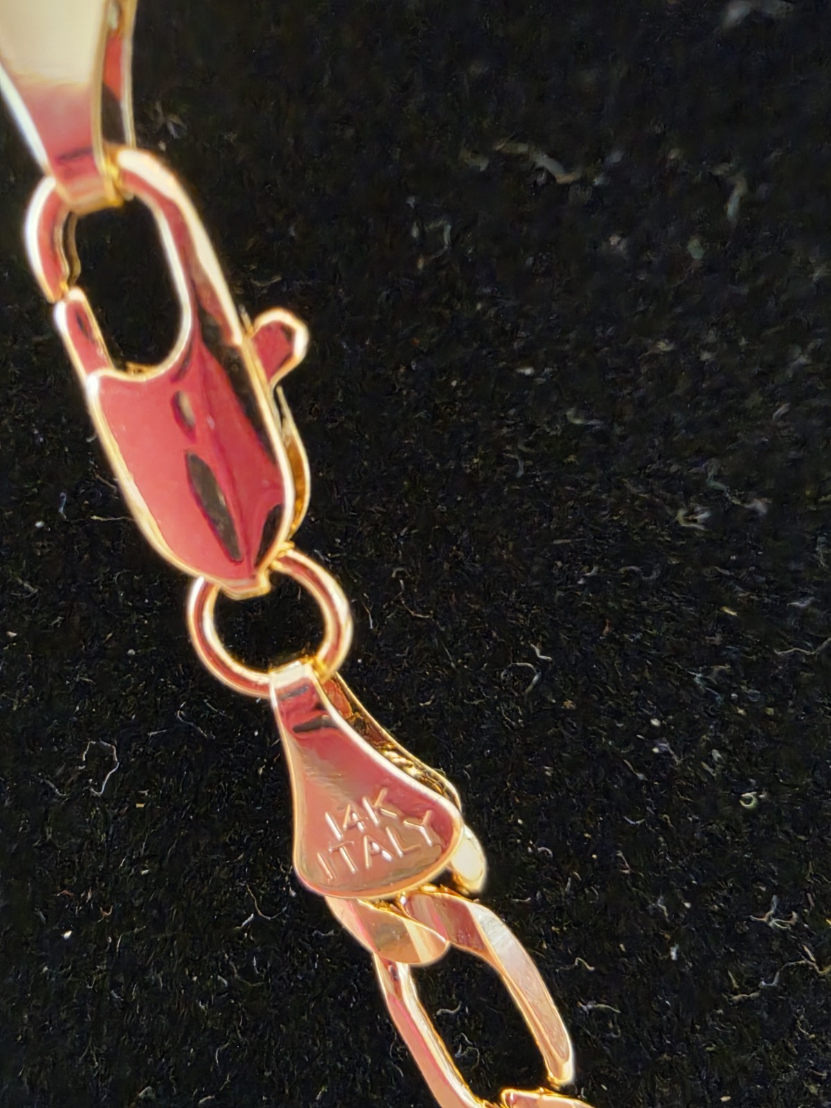 14K Gold 20 In Plated Figaro Chain Necklace