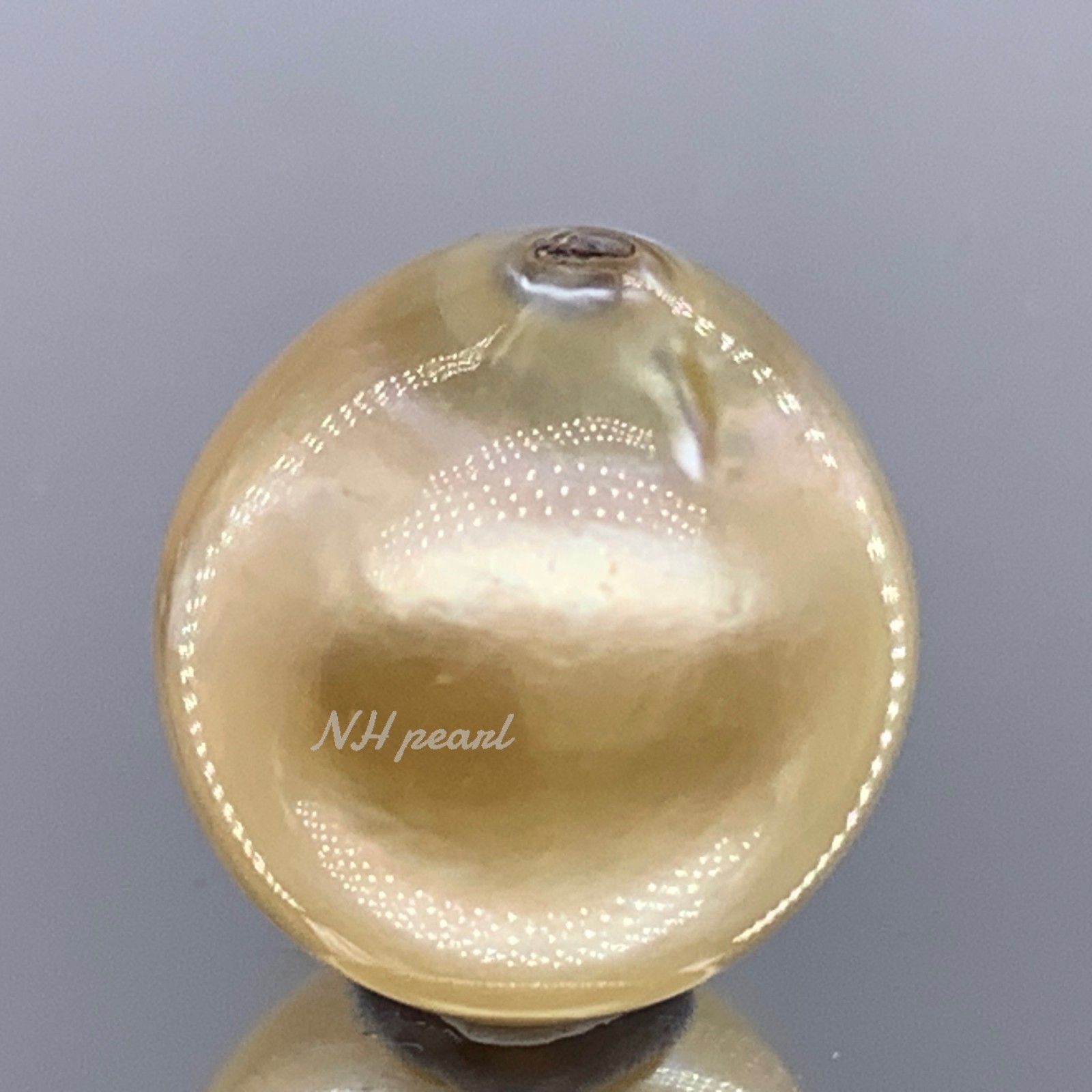South Sea Pearl Near round 12mm x 13.4mm Lombok Indonesia 2.66g undrilled