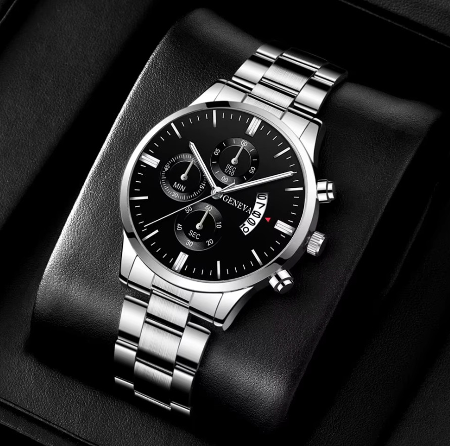 Men’s Watch Stainless Steel Quartz Waterproof Classic Business Luxury Wristwatch